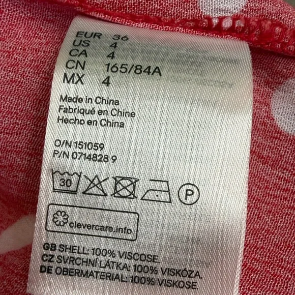 Divided H&M Red Asymmetrical Polka Dot Wrap Dress - Picture 12 of 16